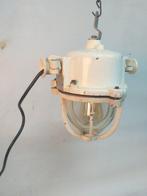 Lamp - Glas, Metaal - industrieel lamp 1950