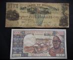 wereld - 2 banknotes - Various dates