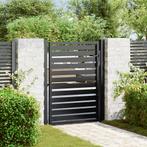 vidaXL Tuinhek afsluitbaar 100x120 cm aluminium zwart, Tuin en Terras, Tuinpoorten, Verzenden, Nieuw