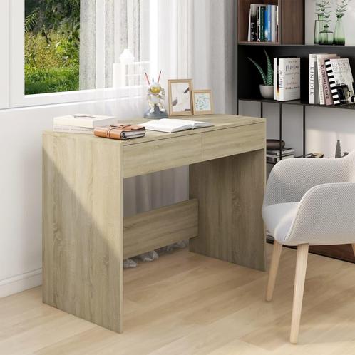 vidaXL Bureau 101x50x76,5 cm bewerkt hout sonoma, Huis en Inrichting, Bureaus, Nieuw, Verzenden