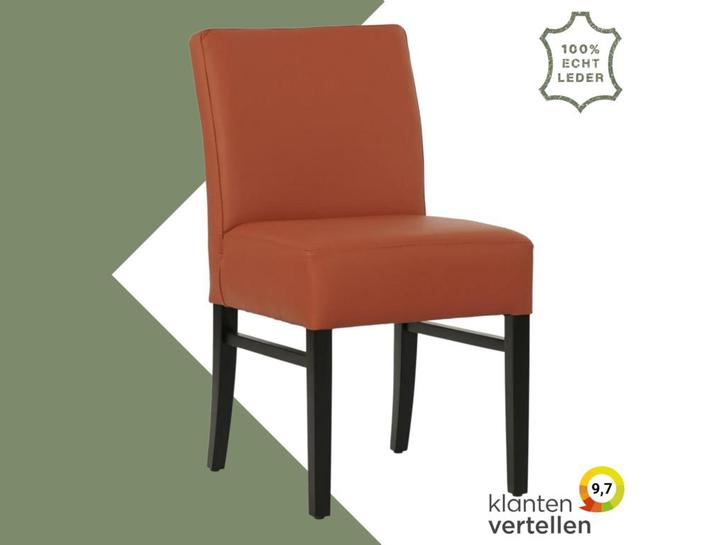 Leren eetkamerstoel Hold - Toledo Cotto (cognac) - Poten, Huis en Inrichting, Stoelen, Bruin, Eén, Nieuw, Leer, Ophalen of Verzenden