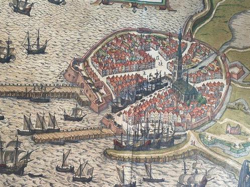 Europa - Vlissingen, Nederland; Hogenberg and Braun -, Boeken, Atlassen en Landkaarten