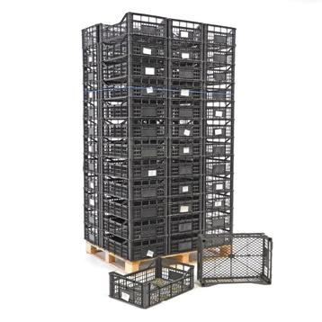 Gebruikte euronorm stapelbakken palletaanbieding wanden +, Ophalen of Verzenden