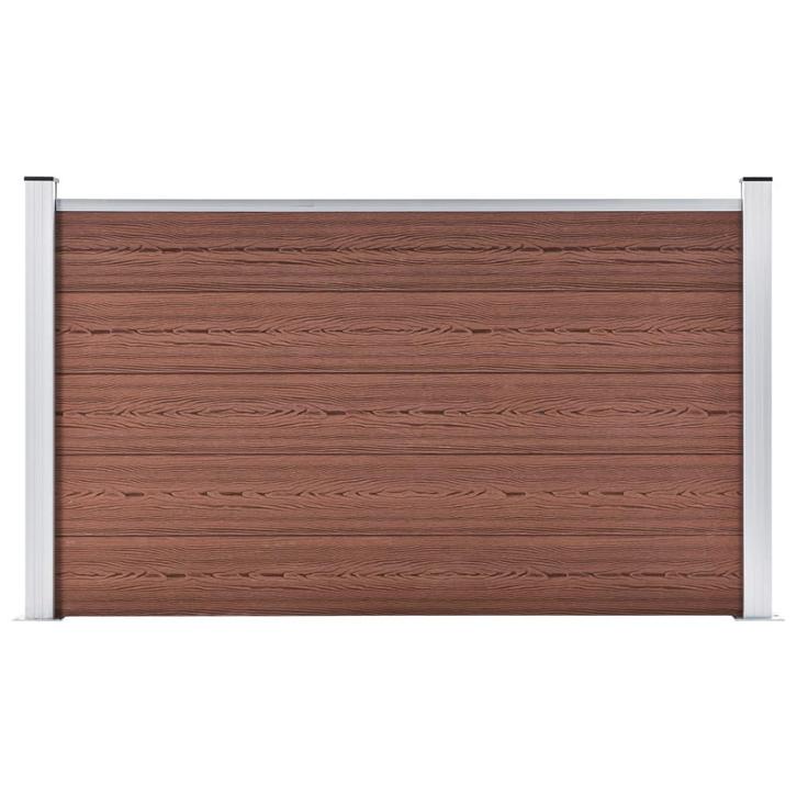 vidaXL Schutting 180x105 cm HKC bruin, Tuin en Terras, Tuinhekken en Hekwerk, Nieuw, Verzenden