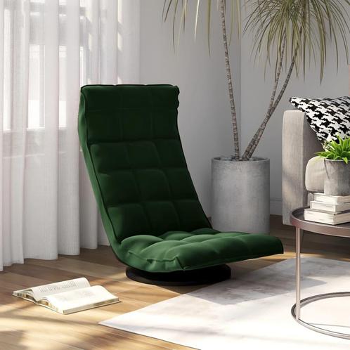 vidaXL Vloerstoel draaibaar fluweel donkergroen, Huis en Inrichting, Stoelen, Nieuw, Verzenden