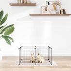 vidaXL Huisdierkooi met 8 panelen, zwart, 35x35 cm, staal, Dieren en Toebehoren, Knaagdieren en Konijnen | Hokken en Kooien, Verzenden
