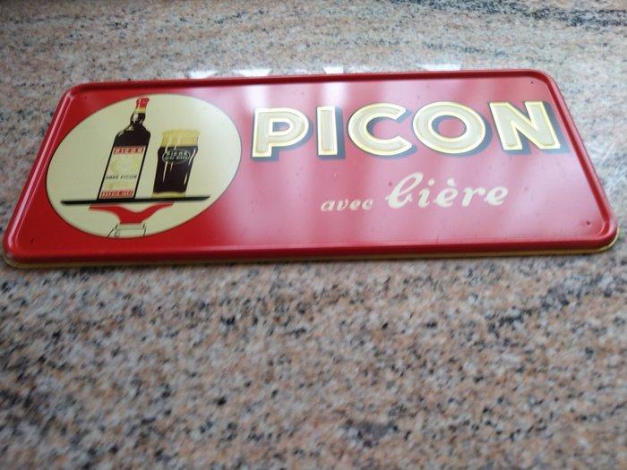Picon - Picon à la bière - Emaille plaat - Messing, Antiek en Kunst, Antiek | Wandborden en Tegels