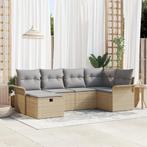 vidaXL 6-delige Sofa Set voor in de Tuin met Kussens in, Verzenden, Nieuw