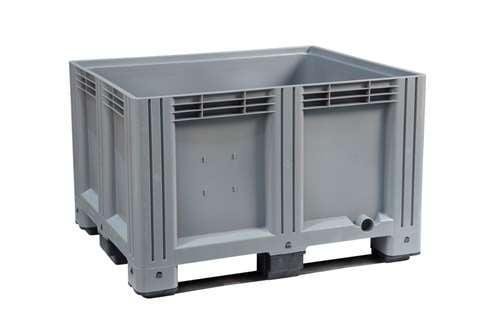 Palletbox kunststof gesloten 120x100x78cm nieuw Grijs, Doe-het-zelf en Bouw, Kratten en Dozen, Ophalen of Verzenden