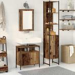 vidaXL Badkamermeubel Set met plank 3 pcs Oud hout 33 x 33 x, Verzenden, Nieuw
