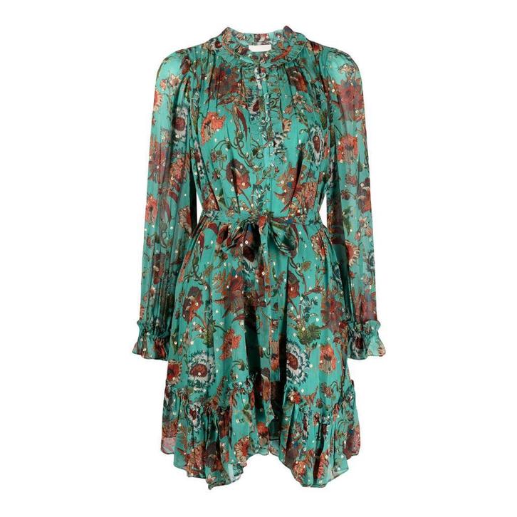 Ulla Johnson • zijden jurk Anais • M (8), Kleding | Dames, Truien en Vesten, Groen, Nieuw, Maat 38/40 (M), Verzenden