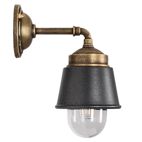 Stal- & Boerderijlampen Kostas Brass 90 Muurlamp Brons, Tuin en Terras, Buitenverlichting, Minder dan 50 watt, Nieuw, Aluminium