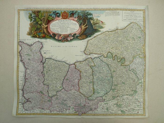 Frankrijk - Normandie; Johann Babtist Homann - Normannia, Boeken, Atlassen en Landkaarten