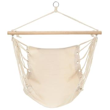 vidaXL Hangstoel opvouwbaar crème, Tuin en Terras, Verzenden, Nieuw