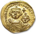 Byzantijnse Rijk. Heraclius with Heraclius Constantine. Goud