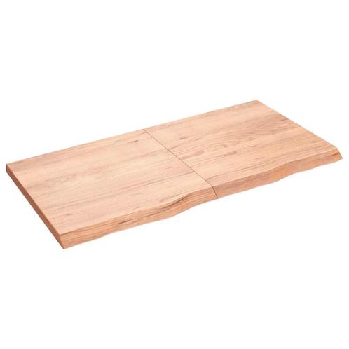 vidaXL Wandschap 120x60x(2-4)cm behandeld massief eikenhout, Maison & Meubles, Armoires | Armoires murales, Envoi
