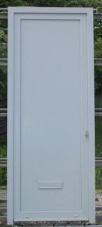 pvc buitendeur , voordeur , deur 95 x 236  wit / agaatgrijs, Ophalen of Verzenden, Buitendeur
