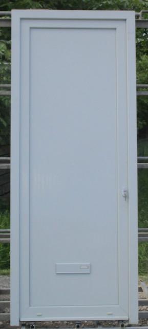 pvc buitendeur , voordeur , deur 95 x 236  wit / agaatgrijs, Doe-het-zelf en Bouw, Deuren en Vliegenramen, Nieuw, Kunststof, Buitendeur