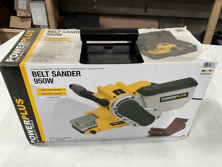 PowerPlus POWX0460 Bandschuurmachine 950W met koffer, Doe-het-zelf en Bouw, Gereedschap | Schuurmachines