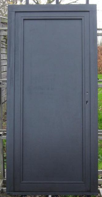 houten buitendeur , deur , achterdeur 96 x 203 zwart  9005, Doe-het-zelf en Bouw, Deuren en Vliegenramen, Nieuw, Hout, Buitendeur