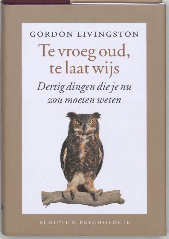 Te vroeg oud, te laat wijs / Scriptum psychologie, Livres, Psychologie, Envoi