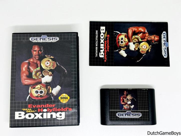Sega Genesis - Evander Holyfields - Real Deal Boxing, Games en Spelcomputers, Spelcomputers | Sega, Gebruikt, Verzenden