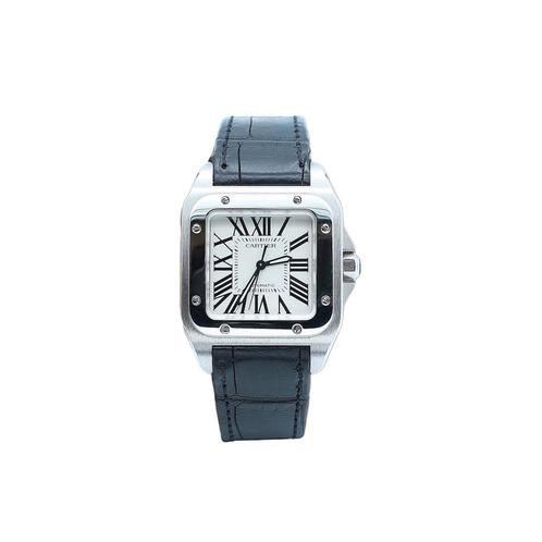 Cartier Santos 100 2878 uit 2018, Handtassen en Accessoires, Horloges | Dames, Verzenden