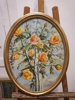 Escuela Impresionista (XX) - Rosas floreciendo, Antiek en Kunst