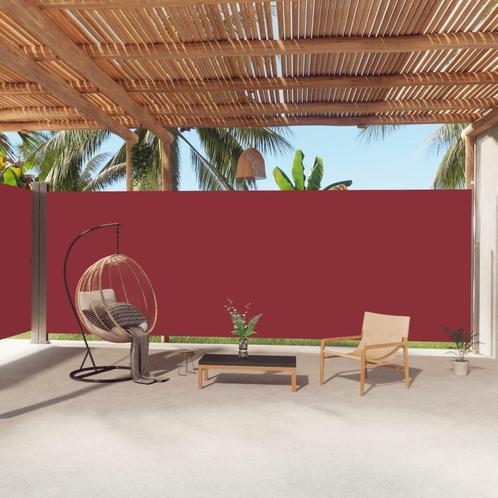 vidaXL Windscherm uittrekbaar 220x1000 cm rood, Tuin en Terras, Parasols, Nieuw, Verzenden