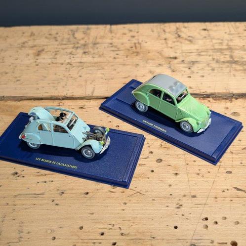 Modelauto (2) - Citroën 2CV - Kuifje, Hobby en Vrije tijd, Modelauto's | 1:5 tot 1:12
