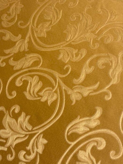 San Leucio top quality - damas exclusif en soie ramage doré, Antiquités & Art, Tapis & Textile