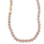 Halsketting - 18 karaat Geel goud, Roze kwarts, Handtassen en Accessoires, Kettingen, Nieuw