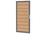 Veiling - Composiet tuindeur - houtlook bruin - 183x93 cm, Nieuw