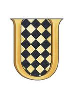 VERSACE ALFABET - Letter U (Bianco/Oro) / Vloertegel en, Ophalen of Verzenden, Nieuw