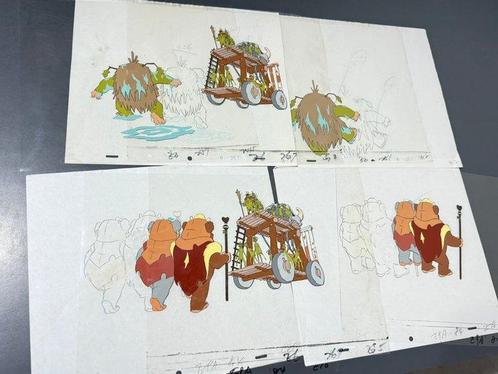 Nelvana & Lucasfilm - Set van 10 originele animatiecels en, Cd's en Dvd's, Dvd's | Tekenfilms en Animatie