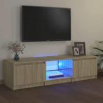 vidaXL Tv-meubel met LED-verlichting 140x40x36 cm sonoma, Verzenden, Nieuw