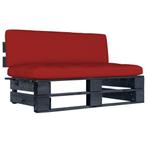 vidaXL Tuinmiddenbank pallet zwart geïmpregneerd grenenhout, Tuin en Terras, Verzenden, Nieuw