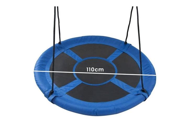 Nestschommel blauw 110 cm met touwen - tot 150 kg, Kinderen en Baby's, Speelgoed | Buiten | Speeltoestellen, Nieuw, Ophalen of Verzenden