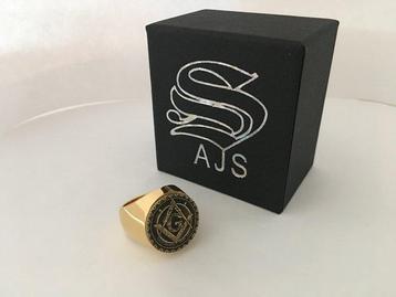 AJS - Équerre et Compas maçonniques en acier chirurgical