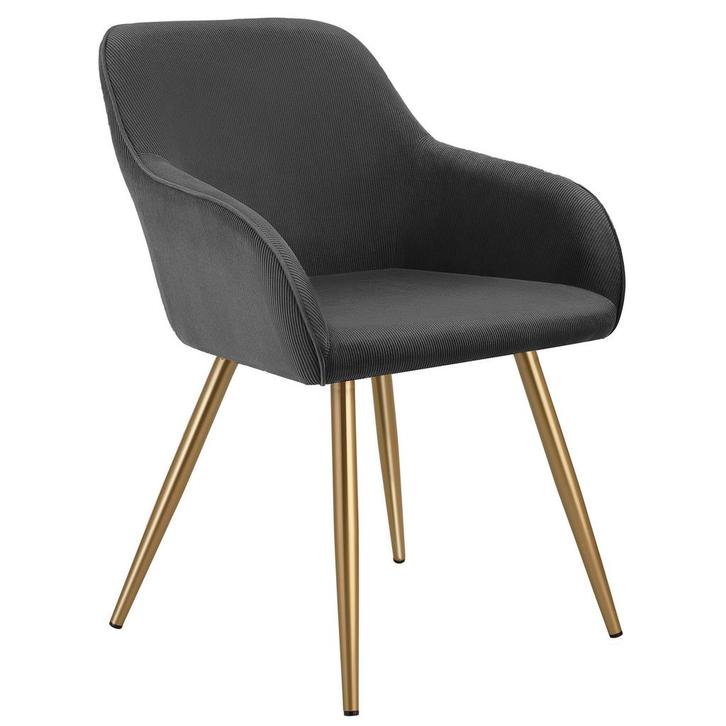 tectake Eetkamerstoel Marilyn, koordlook, gestoffeerd - antr, Huis en Inrichting, Stoelen, Verzenden