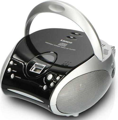 Lenco SCD-27BK - Draagbare FM Radio CD Speler met AUX - Zwar, Huis en Inrichting, Woonaccessoires | Overige, Verzenden