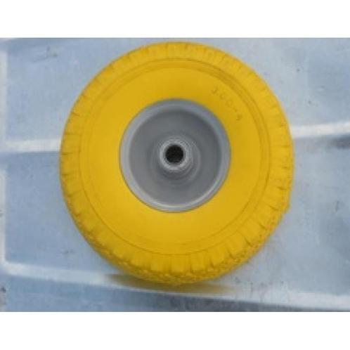 Steekwagenwiel geel anti lek polyurethaan wiel ( as-diameter, Doe-het-zelf en Bouw, Transportwagens, Nieuw