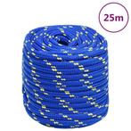 vidaXL Boottouw 18 mm 25 m polypropeen blauw, Verzenden, Nieuw