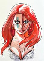 Candita, Giuseppe - 1 Original drawing - Red Sonja - Queen