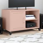 vidaXL Tv-meubel 68x39x43,5 cm staal roze, Huis en Inrichting, Kasten |Televisiemeubels, Verzenden, Nieuw