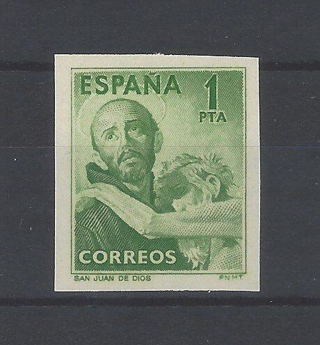 Spanje 1950 - Sint-Jan van God-kleurfout - Edifil, Postzegels en Munten, Postzegels | Europa | Spanje