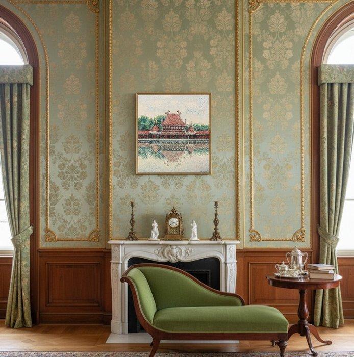 Ungarische Schule (XX) - Palicsfürd: Der Frauen-Lido-Palast, Antiek en Kunst, Kunst | Schilderijen | Klassiek