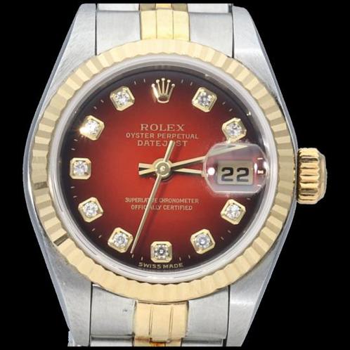 Rolex Lady-Datejust 26 79173 uit 2002, Bijoux, Sacs & Beauté, Montres | Femmes, Envoi