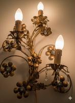 Wandkandelaar (3) - Metaal, Glas, Kristal, Antiek en Kunst