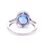 Ring Platina - 5.18ct. tw. Saffier - Diamant - Saffierring, Nieuw